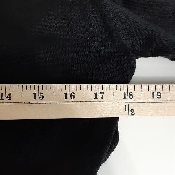 Peruvian Connection Pima Cotton Black Stretch Knit Sweater Midi Dress Womens M - Picture 8 of 14